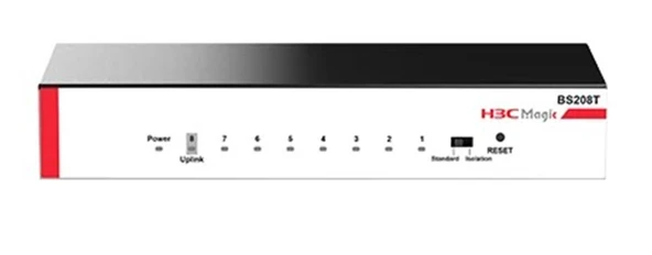 H3C Magic BS208T 8 Port 10-100-1000 Mbps Metal Kasa Swich ürün görseli 1