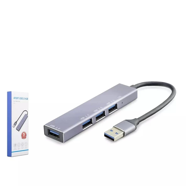 Hadron Hdx7042 Usb3.0 Hub 4-Usb3.0 Gri ürün görseli 1