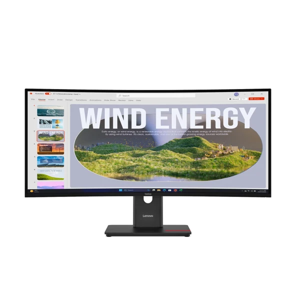 LENOVO 34" VA ThinkVision T34WD-40 64AEGAT1TK 4MS 120HZ HDMI-DP TYPEC Kavisli Monitör 3440x1440 ürün görseli 1