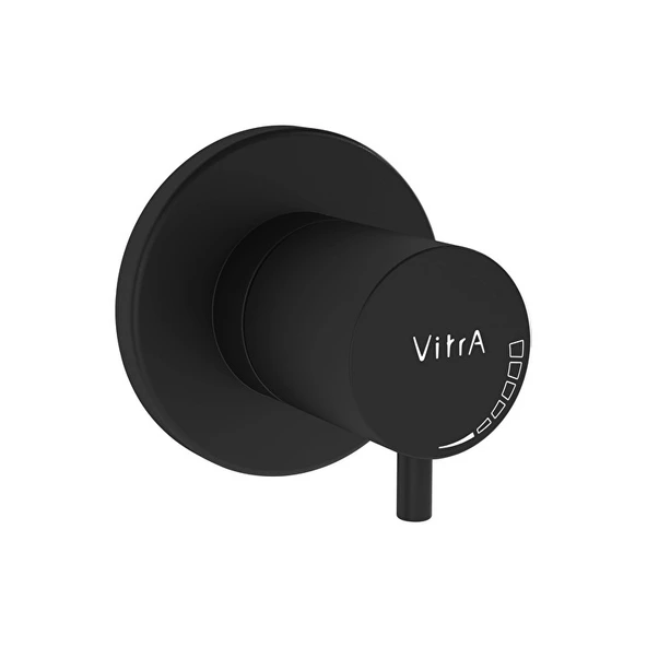 A4145836 VitrA Origin Ankastre Stop Valf Sıva Üstü Grubu, Mat Siyah ürün görseli 1