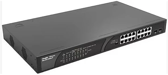 Ruijie-Reyee RG-ES118GS-P-L 18 Portlu Gigabit 16 Port POE+ 10-100-1000 Mbps 2 Port SFP 247W ürün görseli 1