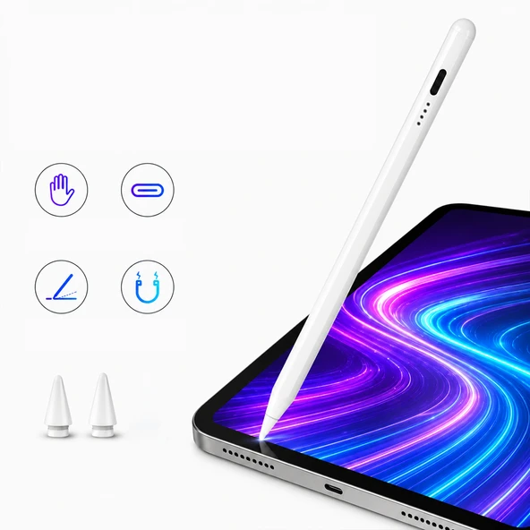 iPad Pro 11 2/3/4 Nesil ile Uyumlu NotePen Gen3 Stylus Kalem Avuç İçi Algılama Eğim Destekli ürün görseli 1
