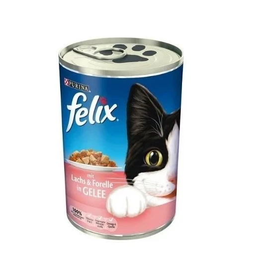 Felix Somonlu Kedi Konserve Yaş Maması 400 Gr x 24 Adet ürün görseli 1