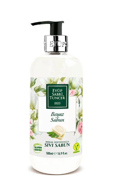 Eyüp Sabri Tuncer 500ml Sabun Doğal Zeytin Yağlı Sıvı Sabun Beyaz ürün görseli 1