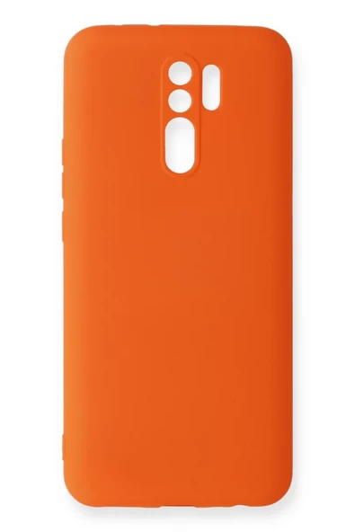 Newface Xiaomi Redmi 9 Kılıf Nano içi Kadife Silikon - Turuncu ürün görseli 1