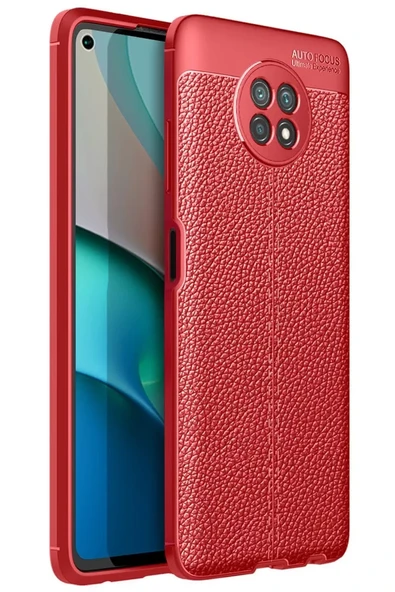 Newface Xiaomi Redmi Note 9 5G Kılıf Auto Focus Kapak - Kırmızı ürün görseli 1