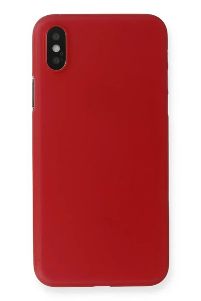 Newface Apple iPhone X Kılıf PP Ultra İnce Kapak - Kırmızı ürün görseli 1