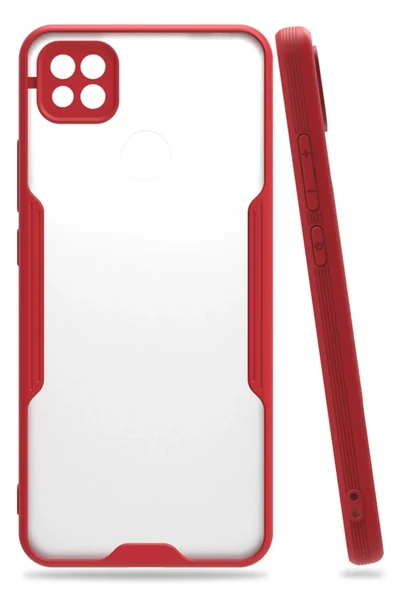 Newface Xiaomi Redmi 9C Kılıf Platin Silikon - Kırmızı ürün görseli 1