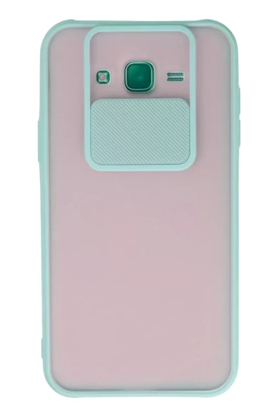 Newface Samsung Galaxy J7 Kılıf Palm Buzlu Kamera Sürgülü Silikon - Turkuaz ürün görseli 1