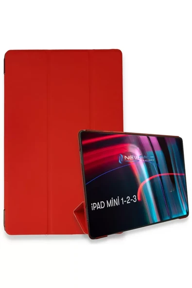 Newface Apple iPad Mini 3 Kılıf Tablet Smart Kılıf - Kırmızı ürün görseli 1
