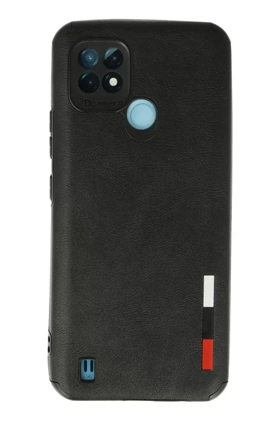 Newface Realme C21 Kılıf Loop Deri Silikon - Siyah ürün görseli 1
