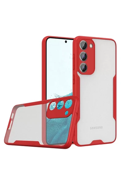 Newface Samsung Galaxy S23 Plus Kılıf Platin Silikon - Kırmızı ürün görseli 1