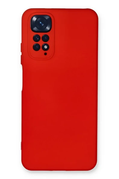 Newface Xiaomi Redmi Note 11 Kılıf Nano içi Kadife Silikon - Kırmızı ürün görseli 1