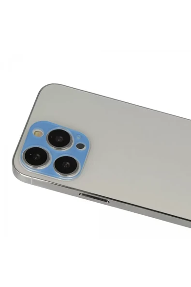 Newface Apple iPhone 13 Pro Max Rainbow Kamera Lens Koruma Cam - Mavi ürün görseli 1