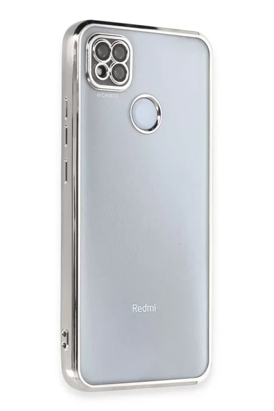 Newface Xiaomi Redmi 9C Kılıf Razer Lensli Silikon - Gümüş ürün görseli 1