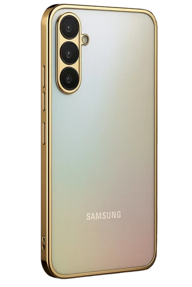 Newface Samsung Galaxy A34 5G Kılıf Razer Lensli Silikon - Gold ürün görseli 1