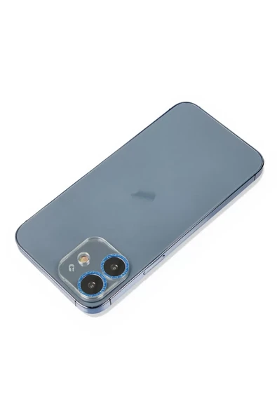 Newface Apple iPhone 12 Mini Shine Kamera Lens Koruma Cam - Mavi ürün görseli 1