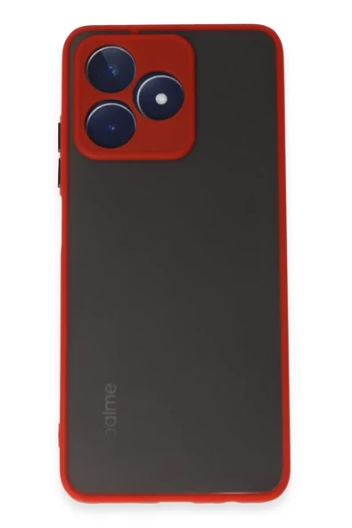 Newface Realme C53 Kılıf Montreal Silikon Kapak - Kırmızı ürün görseli 1