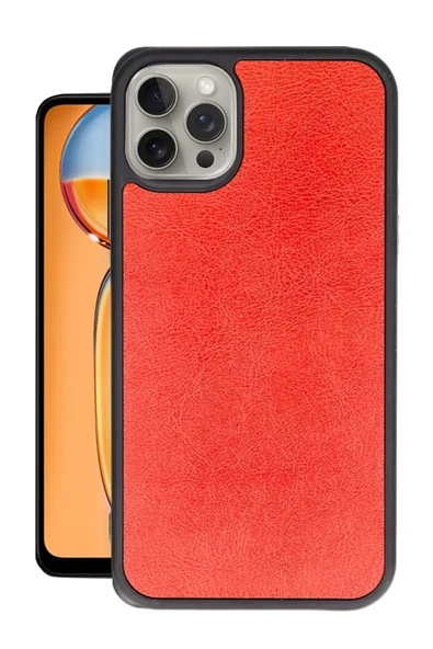Newface Apple iPhone 14 Pro Kılıf Aras Deri Kapak - Kırmızı ürün görseli 1