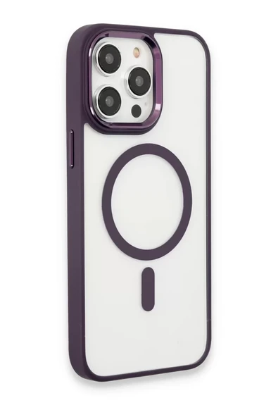 Newface Apple iPhone 15 Pro Max Kılıf Room Magneticsafe Silikon - Derin Mor ürün görseli 1