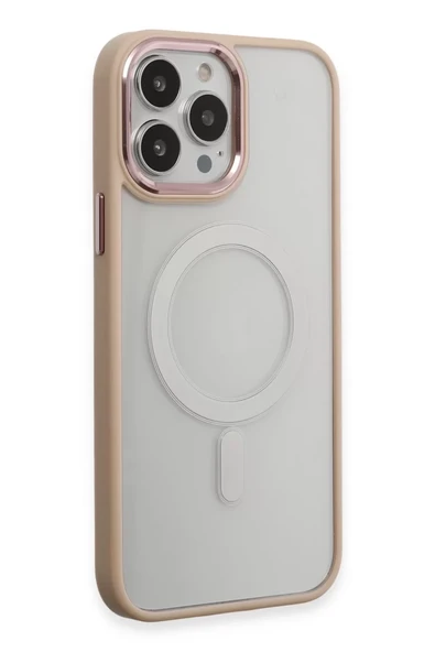 Newface Apple iPhone 15 Pro Kılıf Room Magneticsafe Silikon - Pudra ürün görseli 1