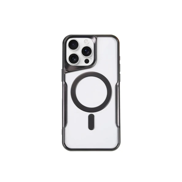 iPhone 11 Pro Max Kılıf Boyi Magsafe Silikon Kapak - Siyah