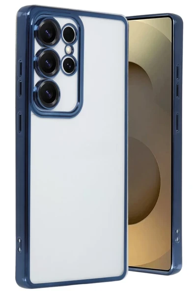 Newface Samsung Galaxy S25 Ultra Kılıf Razer Lensli Silikon - Lacivert ürün görseli 1