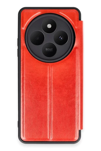 Newface Xiaomi Redmi 14C Kılıf Flip Cover - Kırmızı ürün görseli 1