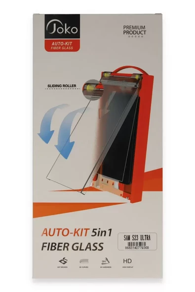 Joko Samsung Galaxy S23 Ultra AutoKit 5in1 Fiber Hayalet Cam Ekran Koruyucu ürün görseli 1