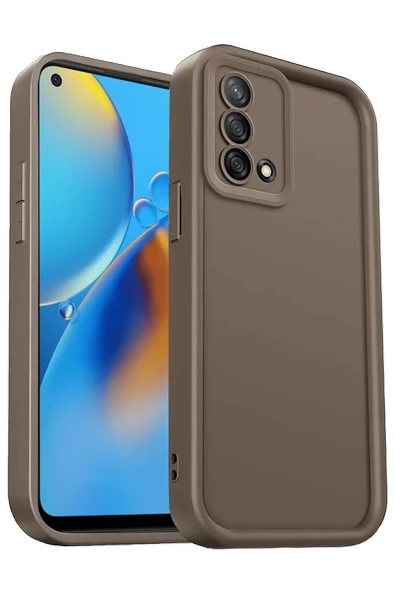 Newface Oppo A74 4G Kılıf Viera Silikon - Kahverengi ürün görseli 1