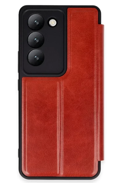Newface Vivo V30 Lite 4G Kılıf Flip Cover - Kırmızı ürün görseli 1