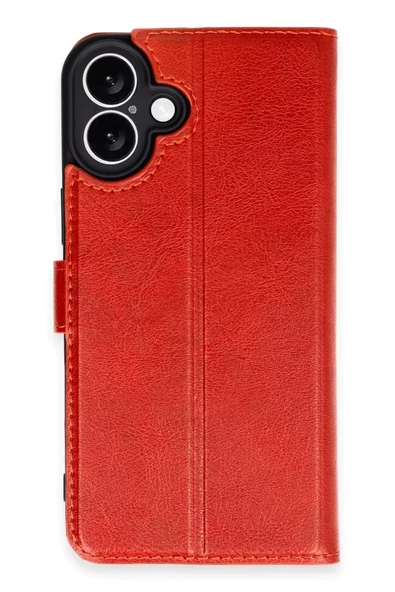 Newface Apple iPhone 16 Plus Kılıf Trend S Plus Kapaklı Kılıf - Kırmızı ürün görseli 1
