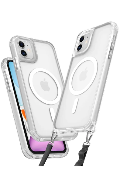 Newface Apple iPhone 12 Kılıf Enka Magsafe Silikon Kılıf - Şeffaf ürün görseli 1