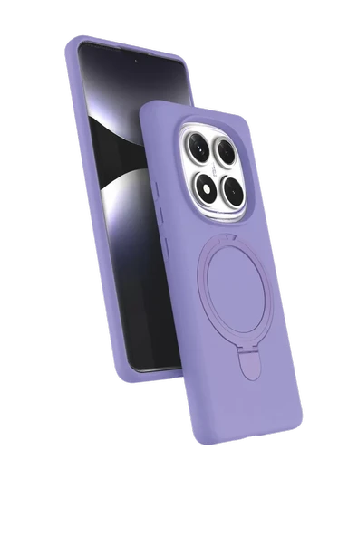 Newface Xiaomi Redmi Note 14 Pro 5G Regal Magsafe Standlı Kapak - Lila ürün görseli 1