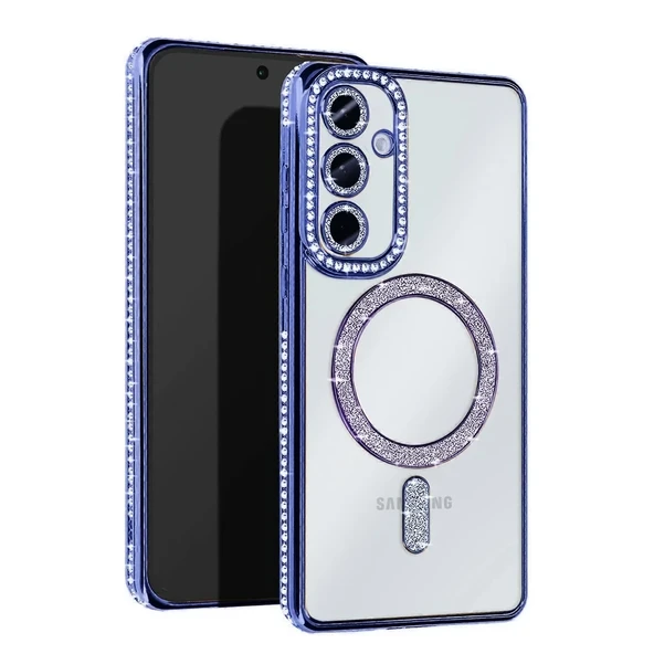 Galaxy A35 5G Joke Simli Magneticsafe Kılıf - Mavi
