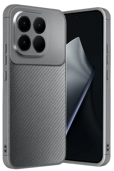 Newface Xiaomi Mi 15T Auto Focus Karbon Kapak - Gri ürün görseli 1
