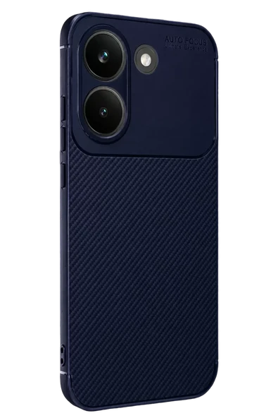 Newface Xiaomi Poco X8 Pro Auto Focus Karbon Kapak - Lacivert ürün görseli 1