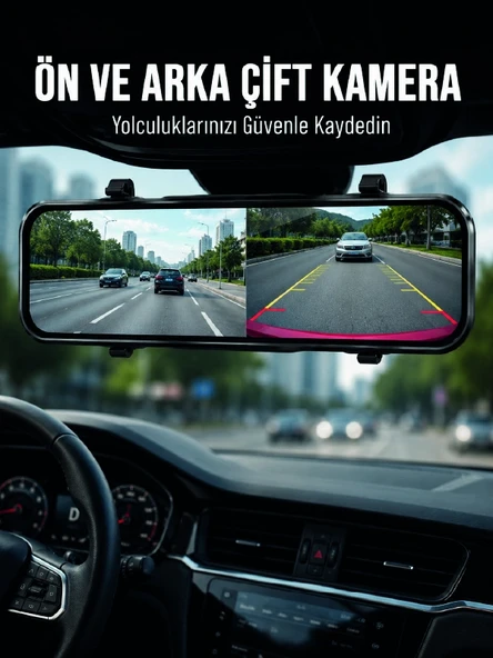 Ayna Carplay Dokunmatik Araç Multimedya Ekranı Ön Arka Kameralı ürün görseli 1