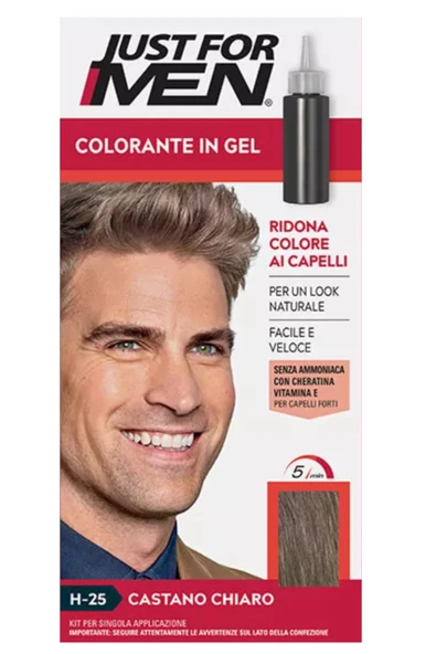 Just For Men H-25 Şampuanlı Saç Boyası Açık Kahverengi (Light Brown) ürün görseli 1