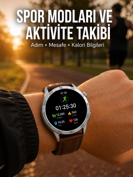 Bluetooth Bağlantılı Günlük Yaşam Ve Spor Takip Akıllı Saati ürün görseli 1
