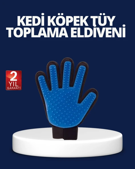 Evcil Hayvan Tüy Toplama Ve Masaj Eldiveni - Köpek Ve Kedi Tüy Dökülme Önleyici Bakım Eldiveni ürün görseli 1