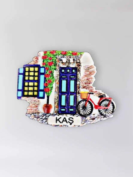 KAŞ Polyester Kabartmalı Magnet 7 x 5,5 cm Dekoratif Hediyelik Buzdolabı Süsü (Kod:1478) ürün görseli 1