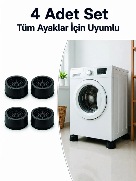 Kaymaz Tabanlı 4 Adet Makine Ayak Yükseltici ürün görseli 1