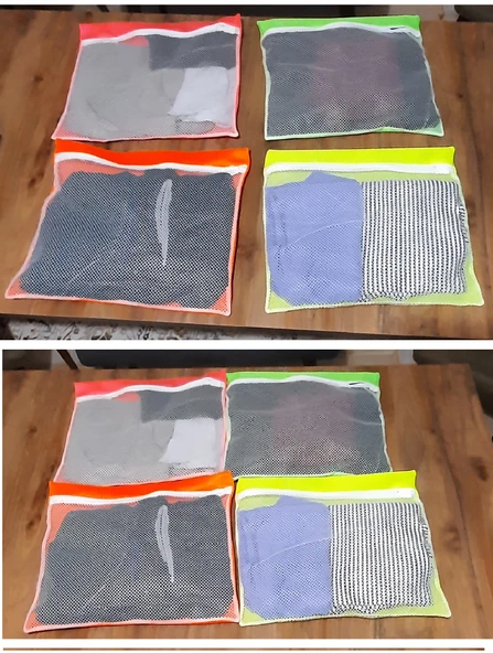 4 Adet 4 Renk Bavul İçi Düzenleyici  Fermuarlı Valiz Organizeri ürün görseli 1