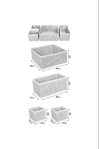 Çekmece Düzenleme Kutu Seti Organizer 4lü Set ürün görseli 1
