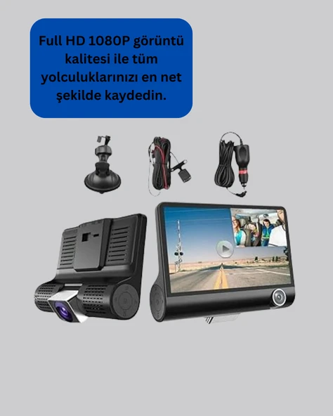 3 Kameralı Araç DVR - Resim 3