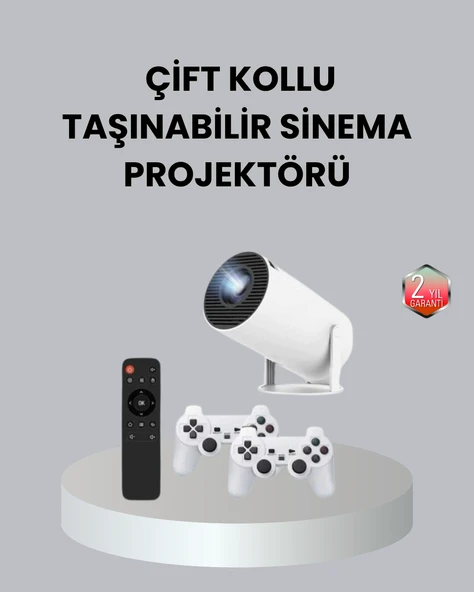 4K WiFi 6 Projeksiyon Cihazı – 10.000+ Oyun Desteği, Kablosuz Bağlantı ve Çoklu Giriş Portları ürün görseli 1