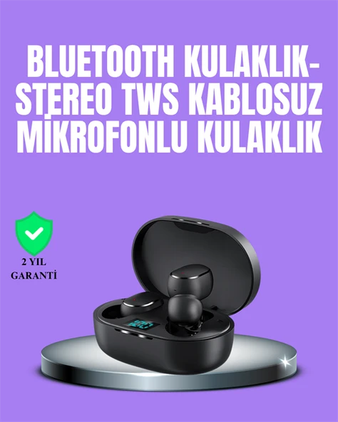 Bluetooth Kulaklık TWS Yüksek Ses Kaliteli Ksiz Dijital Göstergeli Kulaklık ürün görseli 1