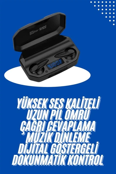 Kulaklık Bluetooth 5.2 Kablosuz Kulakiçi Rgb Işıklı Çift Mikrofonlu ürün görseli 1