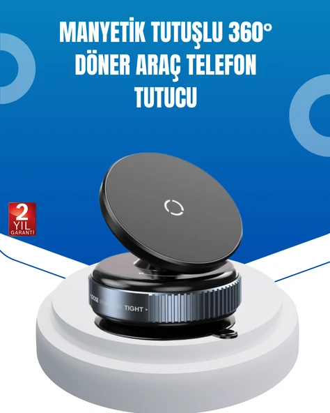 Evrensel Manyetik Araç Telefon Tutucu 360° Döner Başlık ürün görseli 1
